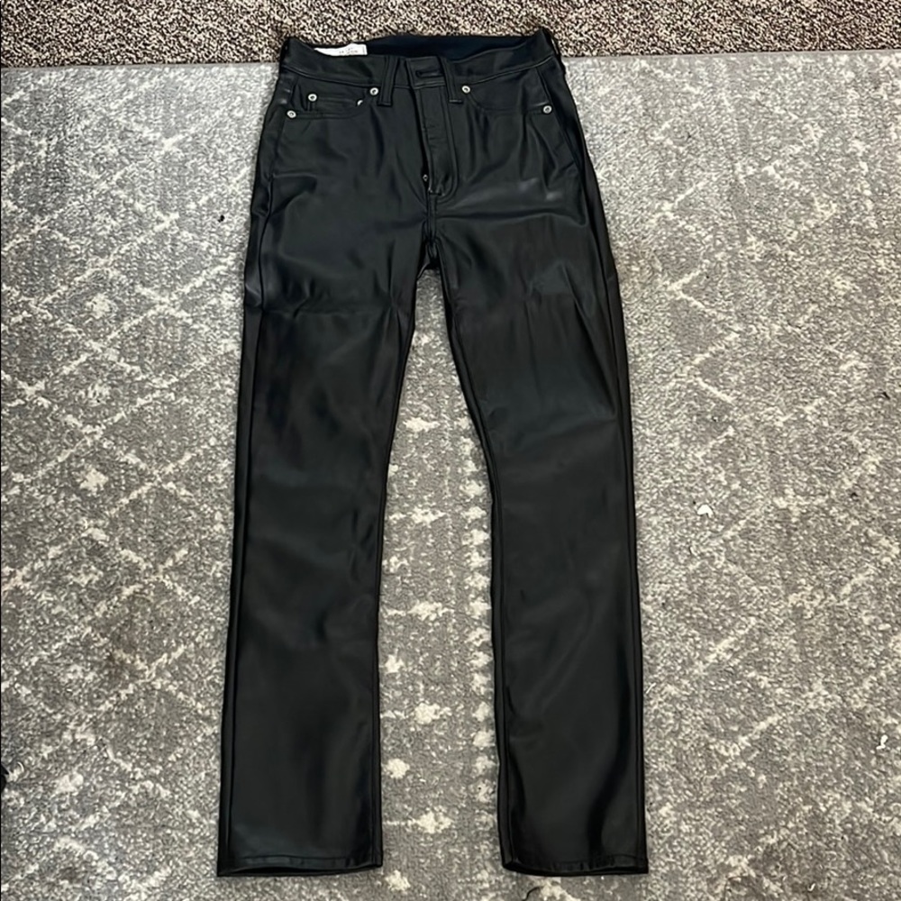 Leather jeans